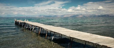 Yunanistan 'ın Korfu adasındaki eski iskele