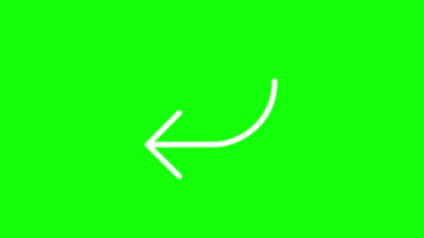 Video Gráfico Movimiento Imágenes Icono Arrow Bow Resolución Animación Izquierda — Vídeos de Stock