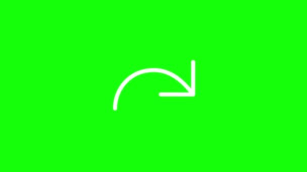 Πλάνα Κίνησης Γραφικών Βίντεο Icon Arrow Bow Right Animation Ανάλυση — Αρχείο Βίντεο