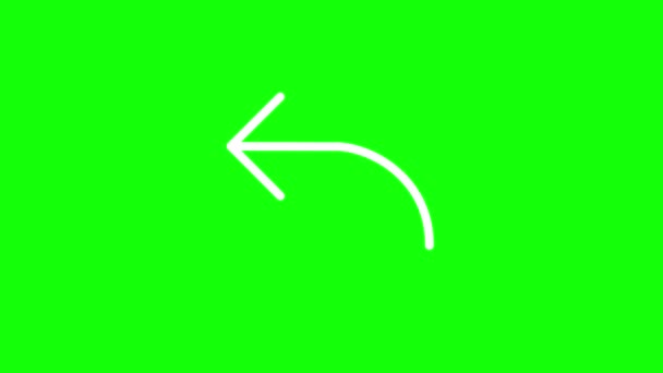 Footage Motion Grafik Video Icon Arrow Curve Left Animation Auflösung — Stockvideo