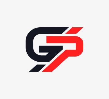 Alfabe harf simgesi logosu GP veya PG