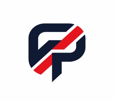 Alfabe harf simgesi logosu GP veya PG