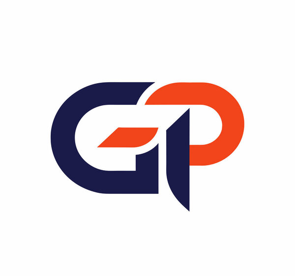 Alphabet letter icon logo GP or PG