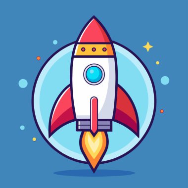 Şirket kurmak için roket ve fotokopi alanı çizimi ve bitcoin reklamları.