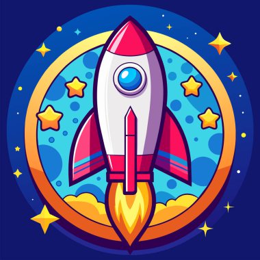 Şirket kurmak için roket ve fotokopi alanı çizimi ve bitcoin reklamları.