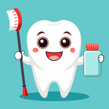 Diş bakımı illüstrasyon seti. Doktor dişçi ve tıbbi personel hastaların dişleriyle ilgileniyorlar. Profesyonel diş temizliği, ağız temizliği ve beyazlatma konsepti. Vektör illüstrasyonu.