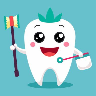 Diş bakımı illüstrasyon seti. Doktor dişçi ve tıbbi personel hastaların dişleriyle ilgileniyorlar. Profesyonel diş temizliği, ağız temizliği ve beyazlatma konsepti. Vektör illüstrasyonu.