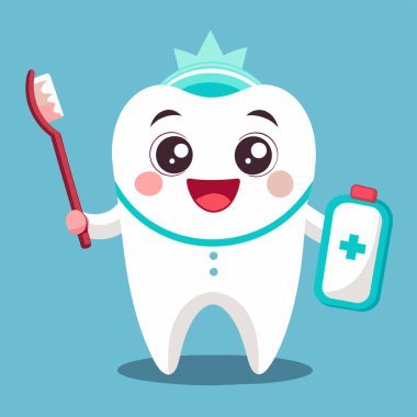 Diş bakımı illüstrasyon seti. Doktor dişçi ve tıbbi personel hastaların dişleriyle ilgileniyorlar. Profesyonel diş temizliği, ağız temizliği ve beyazlatma konsepti. Vektör illüstrasyonu.