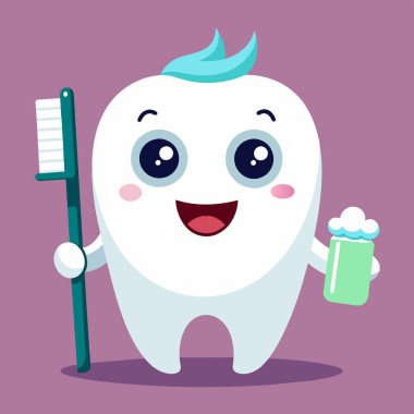 Diş bakımı illüstrasyon seti. Doktor dişçi ve tıbbi personel hastaların dişleriyle ilgileniyorlar. Profesyonel diş temizliği, ağız temizliği ve beyazlatma konsepti. Vektör illüstrasyonu.