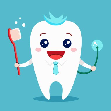 Diş bakımı illüstrasyon seti. Doktor dişçi ve tıbbi personel hastaların dişleriyle ilgileniyorlar. Profesyonel diş temizliği, ağız temizliği ve beyazlatma konsepti. Vektör illüstrasyonu.