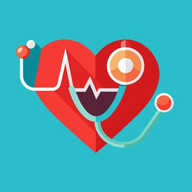 Health for all - World Health Day 2023 Concept. Heart and stethoscope vector design. Vector illustration for World Health Day