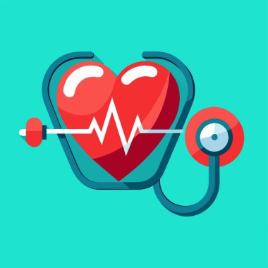 Health for all - World Health Day 2023 Concept. Heart and stethoscope vector design. Vector illustration for World Health Day