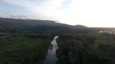 Hava Aracı Nehri Opak Bantul Manzarası Endonezya