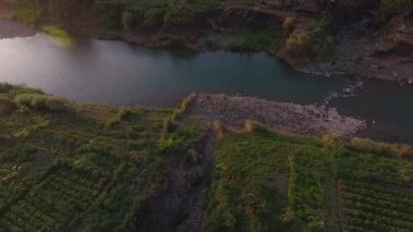 Hava Aracı Nehri Opak Bantul Manzarası Endonezya