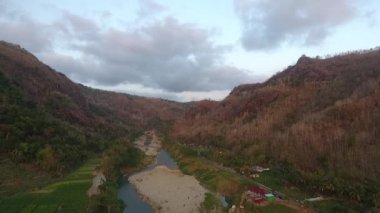 Hava Aracı Nehri Opak Bantul Manzarası Endonezya