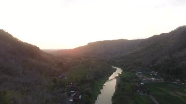 Hava Aracı Nehri Opak Bantul Manzarası Endonezya