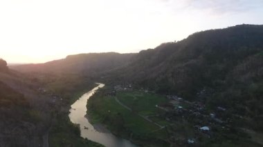 Hava Aracı Nehri Opak Bantul Manzarası Endonezya