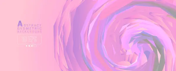 Abstrakt Färgglada Pastell Rosa Polygonal Triangel Spiral Omvandling Vektor Illustration Stockillustration