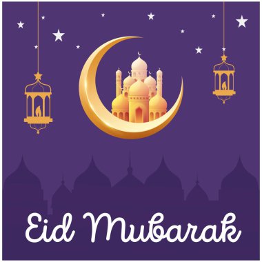 Eid mubarak arka plan simge vektör çizim tasarım grafik