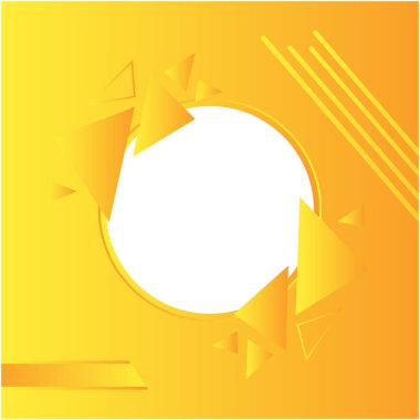 Arkaplan, pankart, web sitesi şablonu, sosyal medya, poster, satış afişi ve daha fazlası için Sarı Asgari Modern Gradyan Sarı Çokgen Şablon Tasarımı