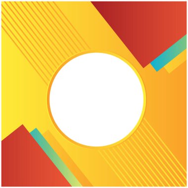 Sarı çizgi ve beyaz daire Kırmızı Sanatsal soyut arkaplan sunum kartviziti afişi için