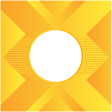 Modern Sarı Soyut Arazi Beyaz Çember ortaya. Çember Şablon Tasarımı Yaratıcı Geometrik Duvar Kağıdı