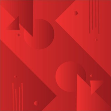 Modern ve modaya uygun Kırmızı Gradyan Üçgen dikdörtgen, soyut arkaplanı şekillendirir. Geleceksel tasarım