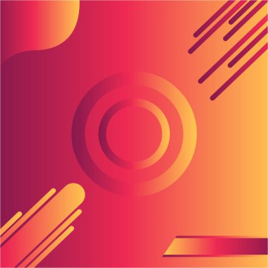 Moda fütüristik yuvarlak çizgi, Orange gradyan soyut arkaplanı şekillendirir. Geometrik dikişsiz desenler