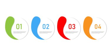 Çalışma akışı, bayrak, diyagram, web tasarımı, alan şeması için dört pozisyon için bilgi renkli yatay numara kullanılabilir.