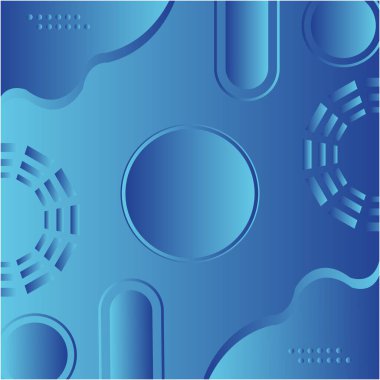 Soyut mavi gradyan rastgele geometrik şekil çember arka planı. Modern fütüristik arka plan. İniş sayfası, başlıklar, sunumlar ve duvar kağıdı arkaplanları için kullanılabilir