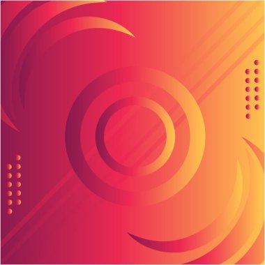 Orta arkaplanda modern Renkli Soyut Turuncu gradyan geometrik yuvarlak daire şekli