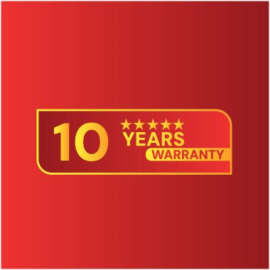 Kırmızı arkaplan ile 10. Kırmızı ve sarı garanti 