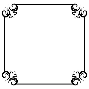 Çiçek dekoratif çerçeve tasarımları, siyah ve beyaz dekorasyonel sınır vektörü seti