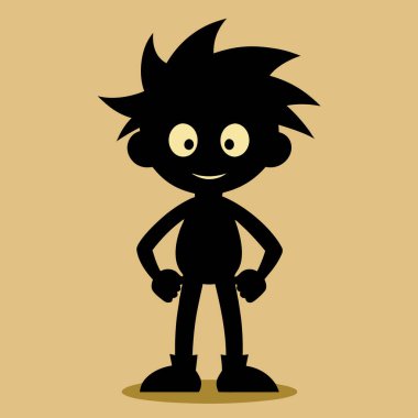 Komik çizgi film karakteri Çıkartma, poster, baskı olarak kullanılabilir Moda modası geçmiş çizgi film stili Vektör illüstrasyonundaki komik öğeler.