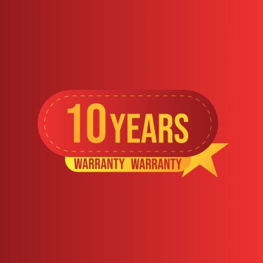 Yıldız 10 Yıllık Garanti Kurdelesi Koleksiyonu gradyan arkaplanlı ikonik Şekil