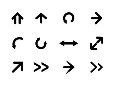 Modern Arrow simgesi beyaz arkaplanda izole edildi