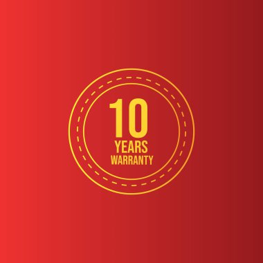 Basit 10 Yıl Garanti Sınıf Sarı Garanti Rozet Koleksiyonu