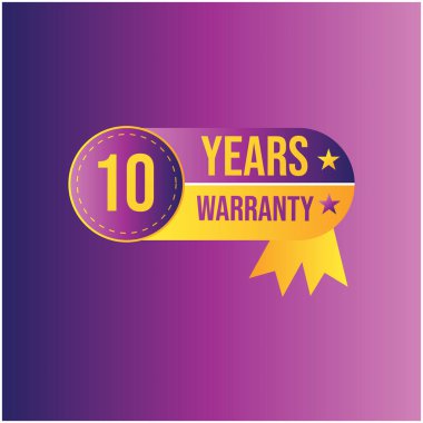 On yıllık telif hakkı belgesi, kurdele yıldız rozeti ve mor arka plan.