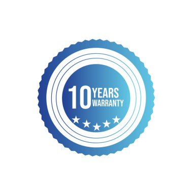 On Yıl Garantili Mavi Garanti Rozet Koleksiyonu beyaz arkaplanlı