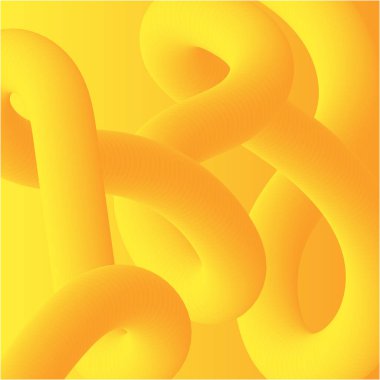 Dinamik Sarı Gradyan Çizgi Şekilleriyle Soyut Arkaplan. Kıvrık Gradyan Elementleriyle Vektör Geometrik Deseni.