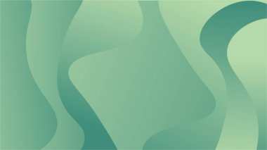 Soyut mavi, yeşil ve mor akıcı dalga çizgileri beyaz arkaplanda. Dinamik ses dalgası element tasarımı.