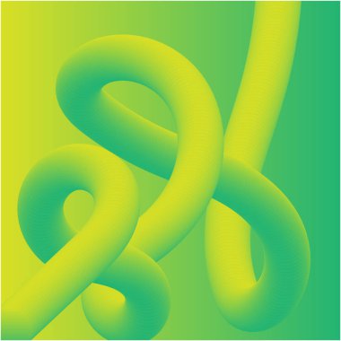 Yaratıcı Yeşil Soyut akışkan eğri Çizgileri ve Soyut Sancak Arkaplanı