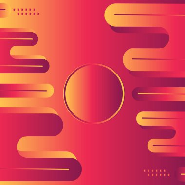 Modern kırmızı soyut arkaplan. Sosyal medya ve web siteleri için kırmızı daire sıvı taşıyıcı pankart şablonu. bilgi Dalgalı şekiller