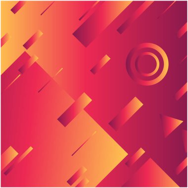 Modern ve modern Orange Square çizgi çizgisi düz eğriler ve canlı gradyan, modern ve zarif duvar kağıdı tasarımı için mükemmel.