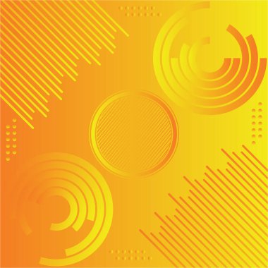 Sarı Soyut Arkaplan Gradyanı 'ndan dinamik dalgalar çemberinin arka planına