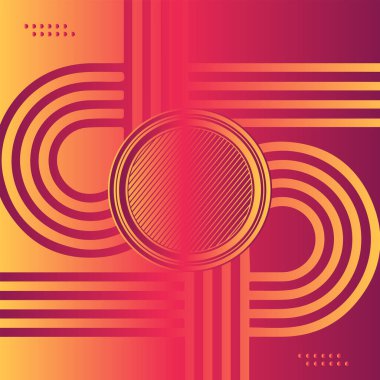 Turuncu Gradyan Çizgisi, gradyan soyut arkaplanı şekillendirir. Geometrik Gelecek Çizgisi arkaplanı