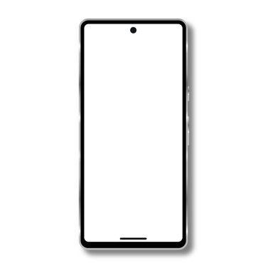 Beyaz arkaplanda Android telefon gerçekçi şablonu