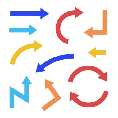 Oklar Kalın Biçimli Çoklu Renkleri Ayarla