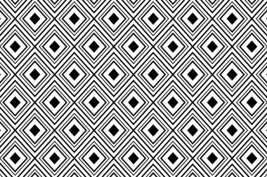 Siyah ve Beyaz Elmaslar ve Çizgiler Geometrik Desenli Arkaplan