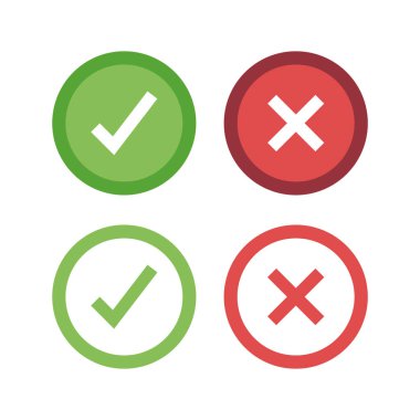 Beyaz Arkaplanda Çapraz Çemberleri Kontrol Et